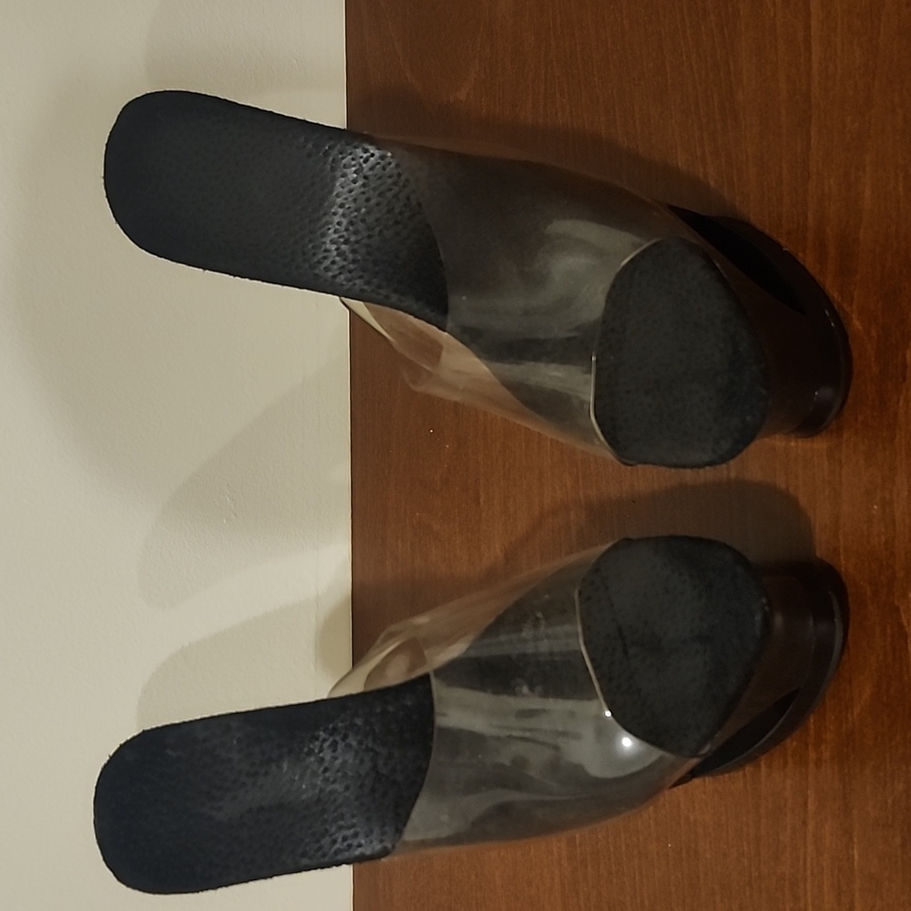 Transparent Black Women's Heels